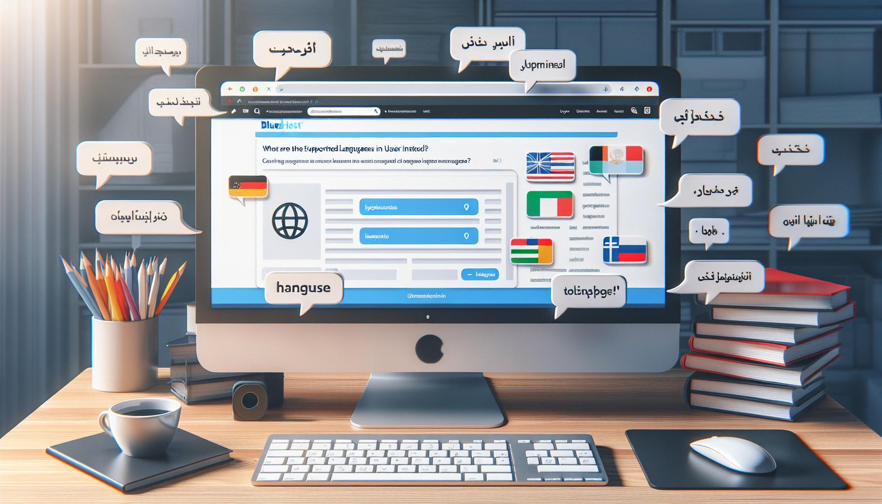 اللغات المدعومة في واجهة المستخدم لبلوهوست