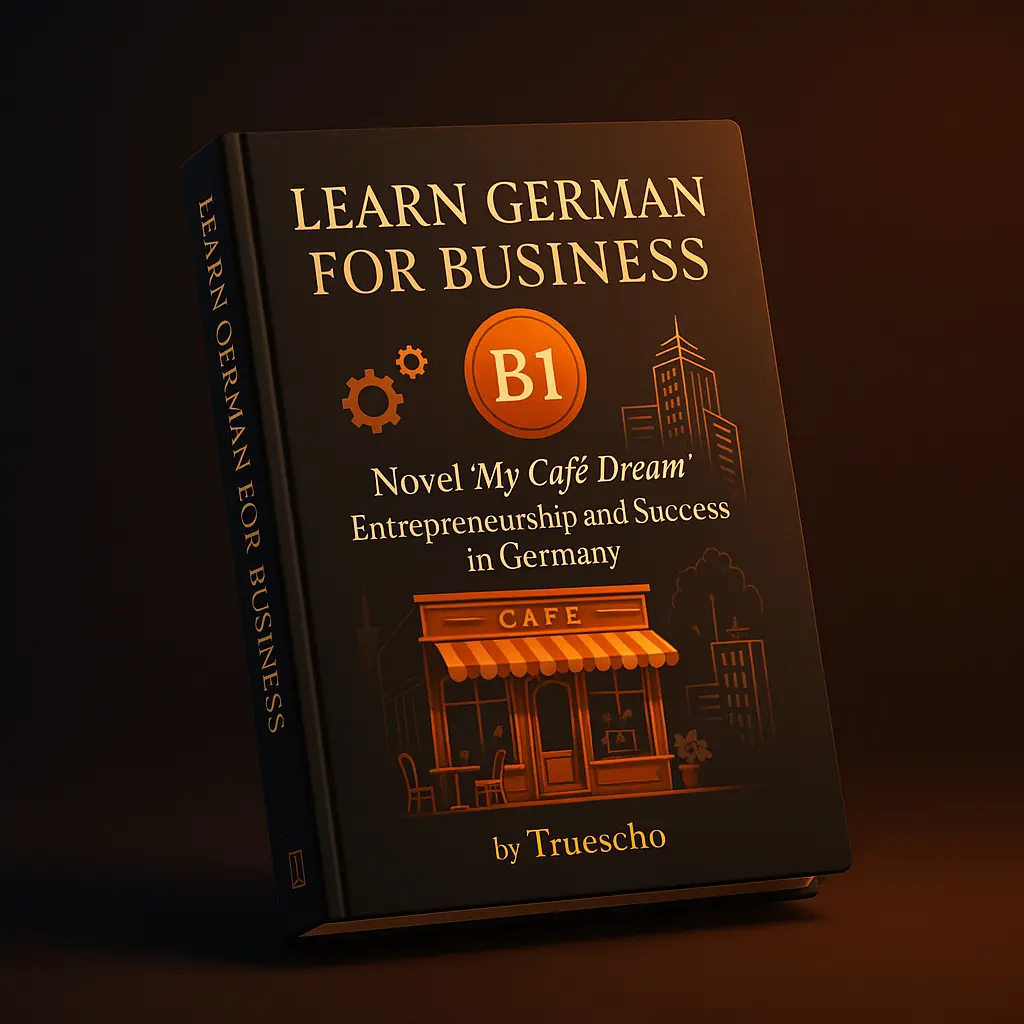 german_b1_book تعلم الألمانية للأعمال B1: رواية "حلم المقهى الخاص" - ريادة الأعمال والنجاح في ألمانيا - الصورة 1